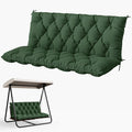 Porch Swing Cushion with Backrest 2-3 Seater Outdoor Bench Cushions Waterproof by Snubbull