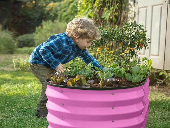 Plant & Plot Galvanized Raised Garden Beds Outdoor // 4×2×1 ft Planter Raised - Image 5