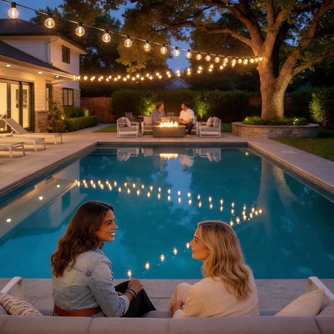 RTTY Dense-Glow Outdoor String Lights 120ft, G40 Led Patio Globe Lights - Image 7
