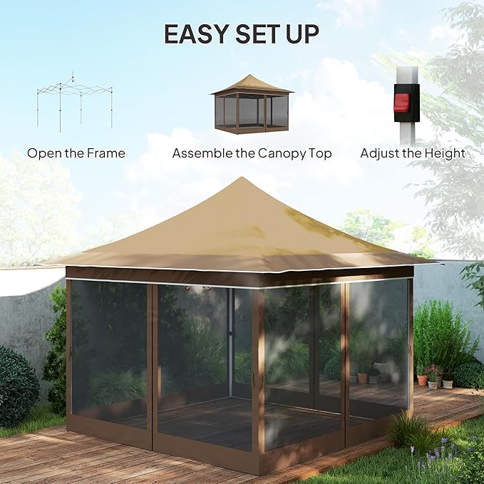 Outsunny 12 x 12 ft. Pop Up Canopy Tent - Image 3
