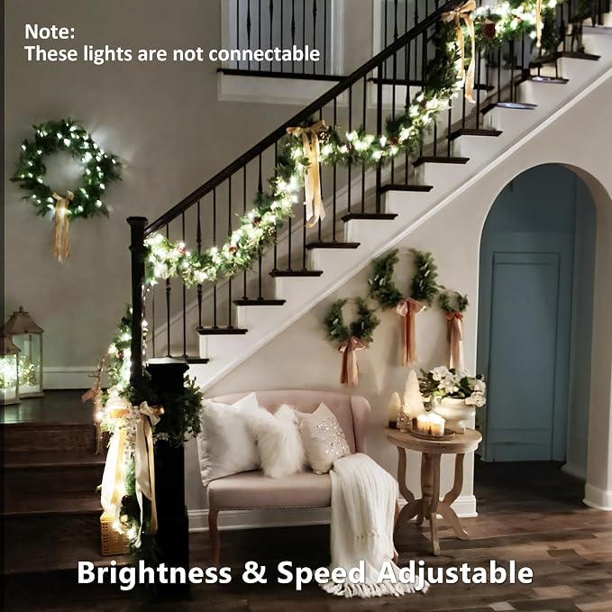 Brizled Color Changing String Lights 98FT 300 LED RGB Christmas Lights Dimmable - Image 5