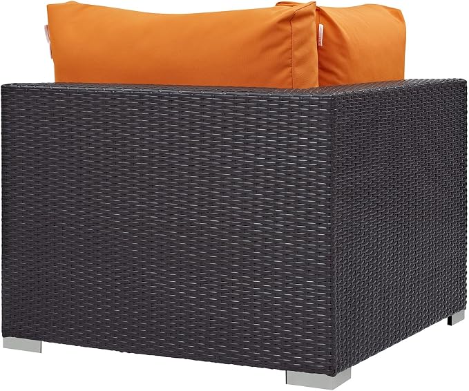 Modway Convene Wicker Rattan Outdoor Patio Sectional Sofa Corner Seat in - Image 5
