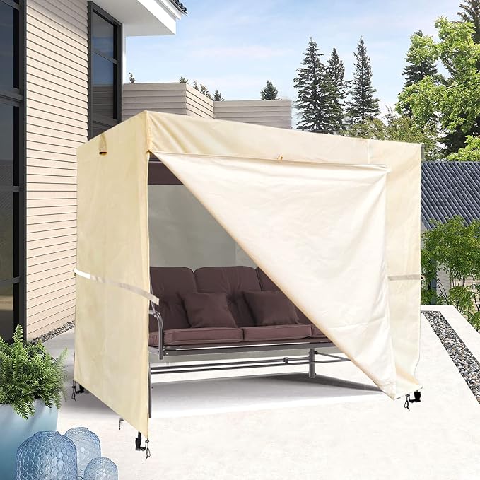 Ourdoor Swing Cove, 3 Triple Seater Hammock Cover Garden Swing Cover Garden - Image 6