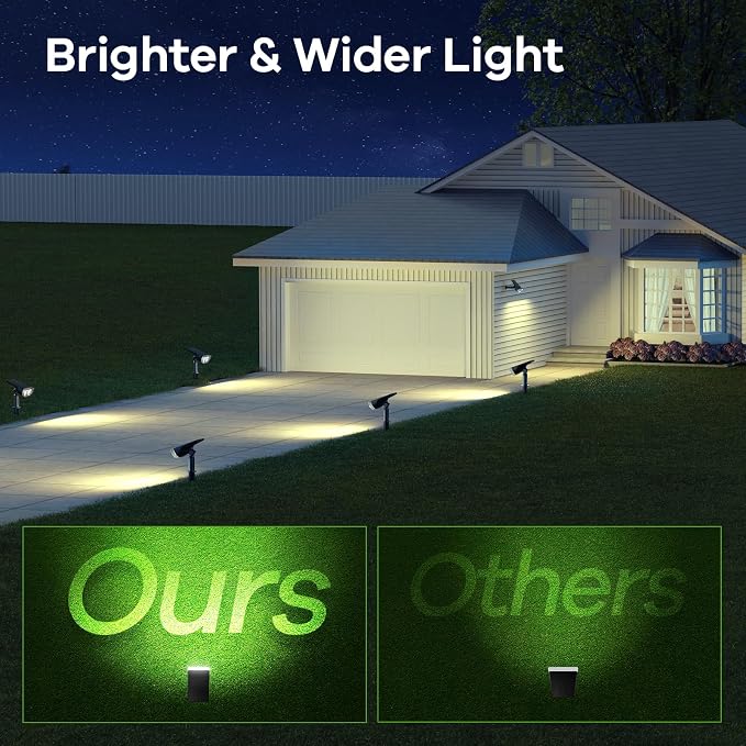 Consciot Solar Spotlights Outdoor, IP67 Waterproof 2-in-1 Solar Spot Lights - Image 4