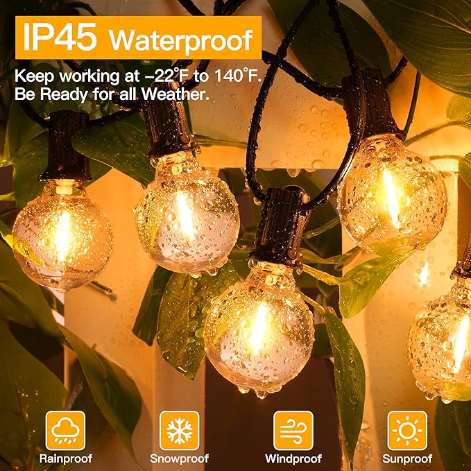 Ollny 150FT Outdoor String Lights, Waterproof Connectable Shatterproof Outside - Image 3