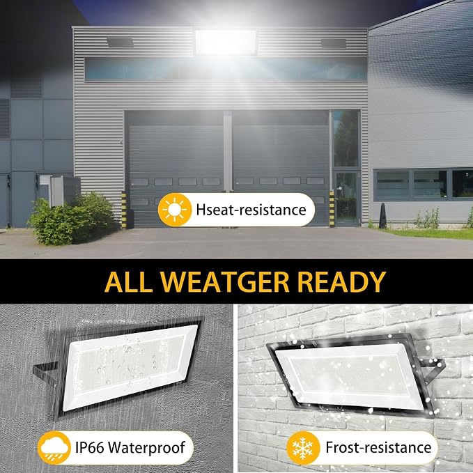 2 Pack 800W LED Flood Light Outdoor, 3750W Equivalent Super Bright FloodLight - Image 5