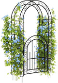 7 FT Elegant Garden Arch with Gate by GarveeLife