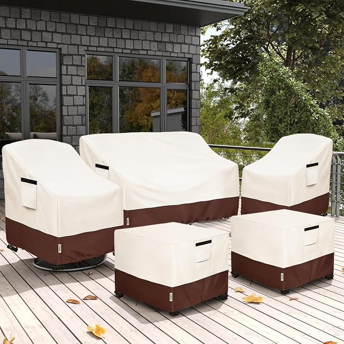 Patio Ottoman Cover Waterproof Square Outdoor Small Side Table Covers, Outdoor - Image 8