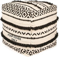 REDEARTH · UNSTUFFED Pouf Ottoman Cover Textured Boho Storage Cube Bean Bag by REDEARTH