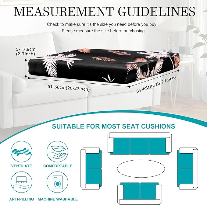 14Pcs Stretch Patio Cushion Covers, Outdoor Couch Covers Replacement, Outdoor - Image 2