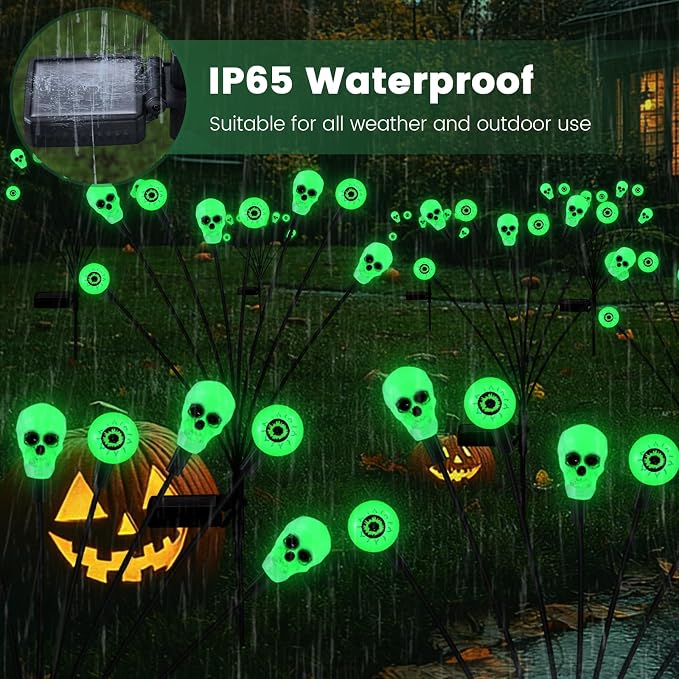 Solar Halloween Lights Outdoor, Halloween Decorations Outdoor, Scary Eyeball - Image 4