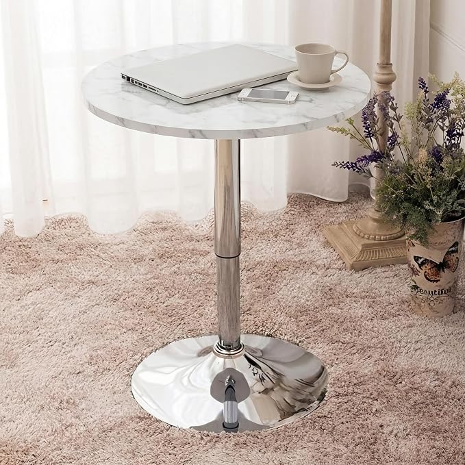 ARTETHYS Bar Table Adjustable Height Swivel 360 Degrees Round Tall Cpunter by ARTETHYS