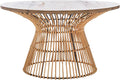 Safavieh Home Collection Whent Coastal Natural and Black Round Coffee Table by SAFAVIEH