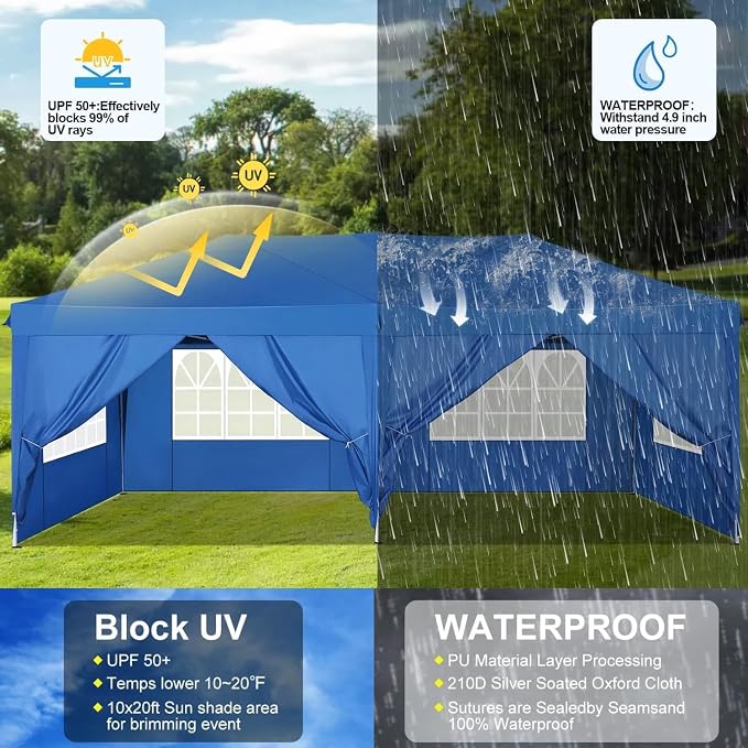 COBIZI Canopy 10x20 Pop Up Canopy - Image 4