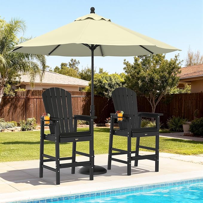 VINGLI Tall Adirondack Chair, All-Weather Plastic Adirondack Chair - Image 2