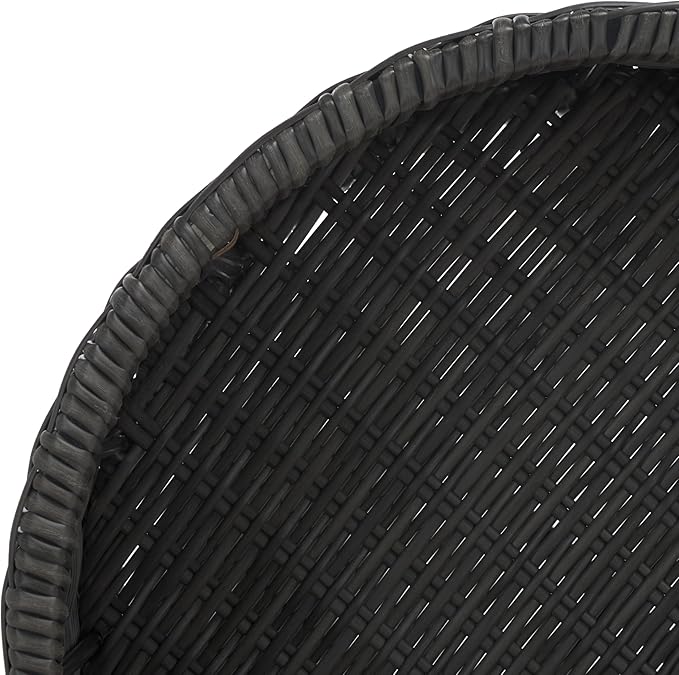 SAFAVIEH Couture Collection Anguilla Dark Grey Faux Wicker Indoor/Outdoor - Image 6