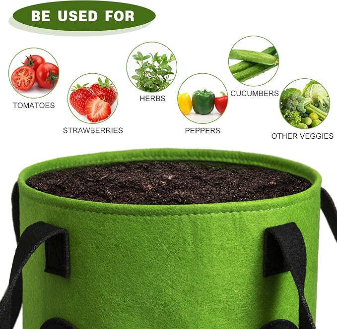 2 Pack Black and Green Upside Down Tomato & Herb Planter, Hanging Durable - Image 5