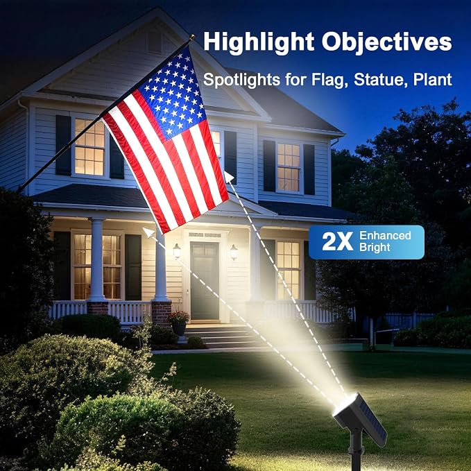 Solar Lights Outdoor Waterproof IP65, Super Bright LED - Image 2