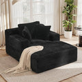 51'' Oversized Chaise Lounge Chair Indoor, Non-Assembly Deep Seat Sofa Bed by Luxanimarion