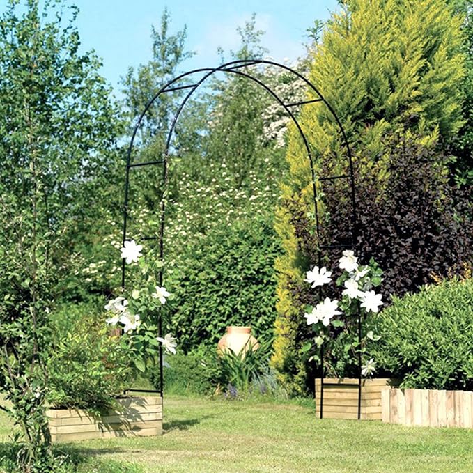 Metal Pergola Arbor, Outdoor Flower Garden Arch Trellis, Steel Garden Arbor - Image 8