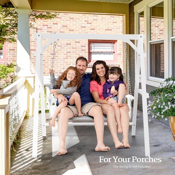 VINGLI 4FT Porch Swing Frame, 660 LBS Capacity Wooden A-Frame Swing Stand - Image 5