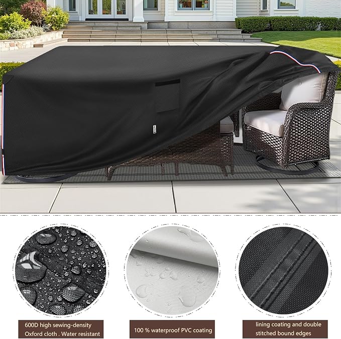 Patio Furniture Cover for 5 Pieces Set-Waterproof 600D Oxford Fabric Cover for - Image 6