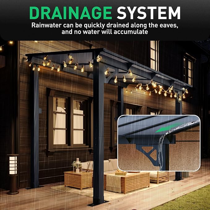 Aoxun 8' x 5' Gazebo for Patio, Gazebo Pergola - Image 3
