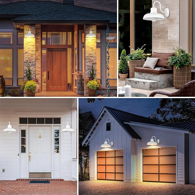 TOBUSA 2-Pack Dusk to Dawn Outdoor Wall Lights, Waterproof Farmhouse Gooseneck - Image 6