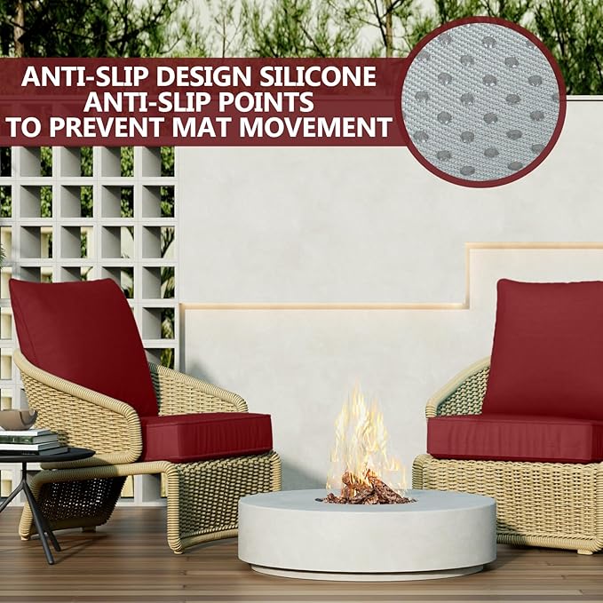 24" x 24" x 6" Outdoor Deep Seat Cushions Set - Image 6