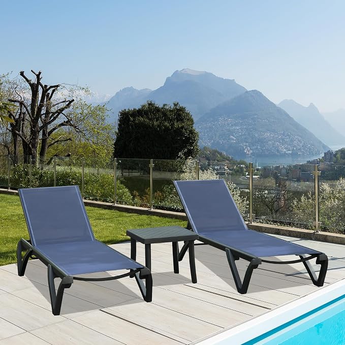 Domi Pool Lounge Chairs Set of 2 by domioutdoorliving