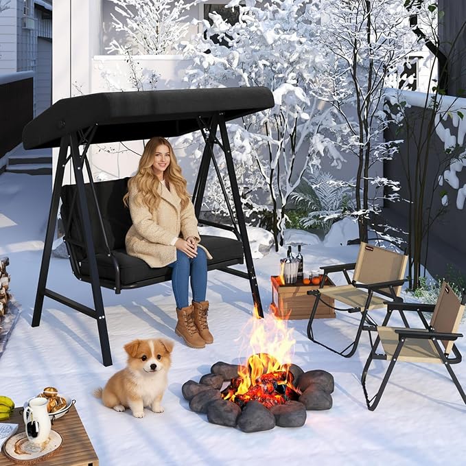 AECOJOY 2-Seat Outdoor Patio Swing Chair - Image 7