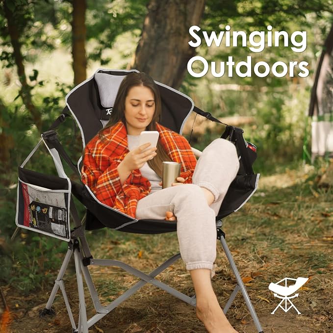 Oversized Hammock Camping Chairs, Folding Swing Chair - Image 8