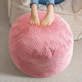 HIGOGOGO Round Stuffed Pouf Ottoman, Corduroy Poufs by HIGOGOGO