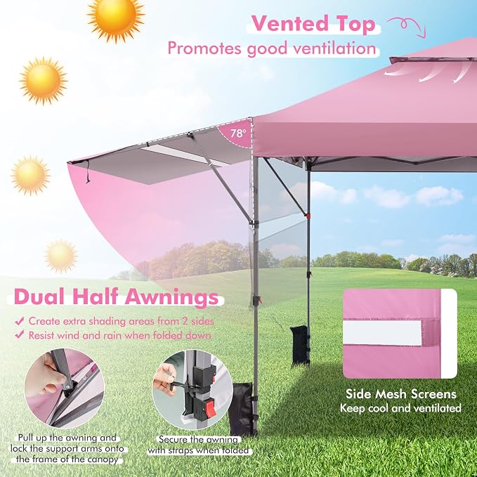 Tangkula 10x17.6 Ft Pop Up Canopy - Image 3