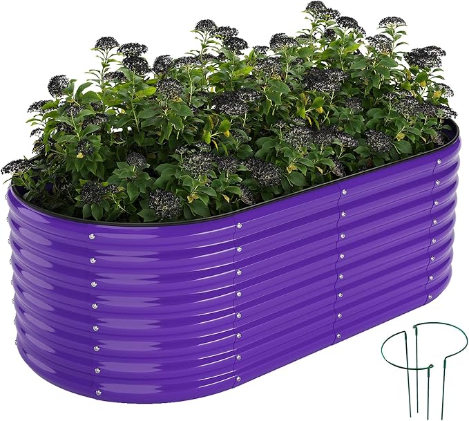 Galvanized Metal Planter Raised Garden Bed Kit by ZFHgarden