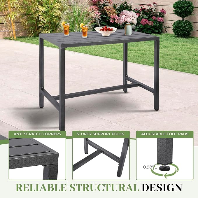 Outdoor Patio Counter Height Bar Table - Image 5