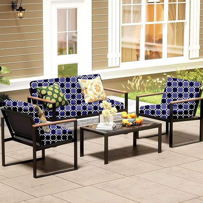 8Pcs Patio Cushion Covers, Outdoor Cushions Covers, Stretch Cushion Covers - Image 6