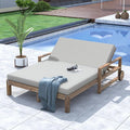 LUMISOL Outdoor Daybed with Removable Cushions, Farmhouse Outdoor Sunbed by LUMISOL