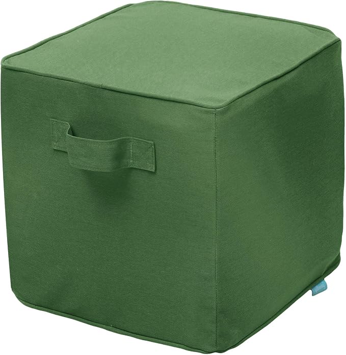 QILLOWAY Indoor/Outdoor Inflatable Stool, Ottoman Pouf Cube 16", All Weather - Image 3