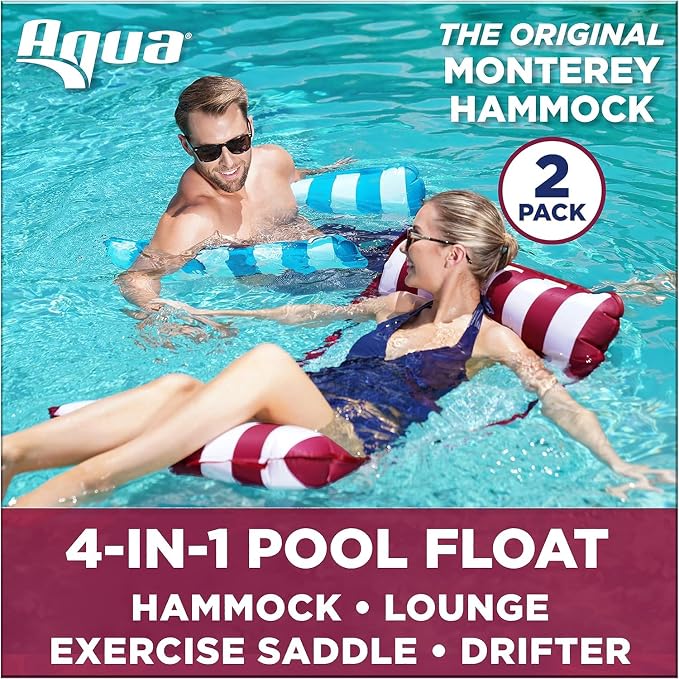 Aqua 4-in-1 Monterey Hammock Pool Float & Water Hammock, Inflatable Pool Floats - Image 2