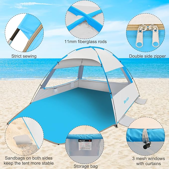 Gorich Beach Tent Sun Shelter for 3/4-5/6-7/8-10 Person - Image 5