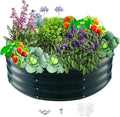Durable Round Steel Raised Garden Bed Painted by zbzbml