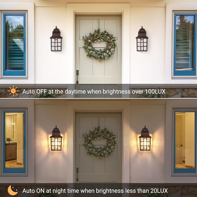 2-Pack Dusk to Dawn Outdoor Lights - Image 2
