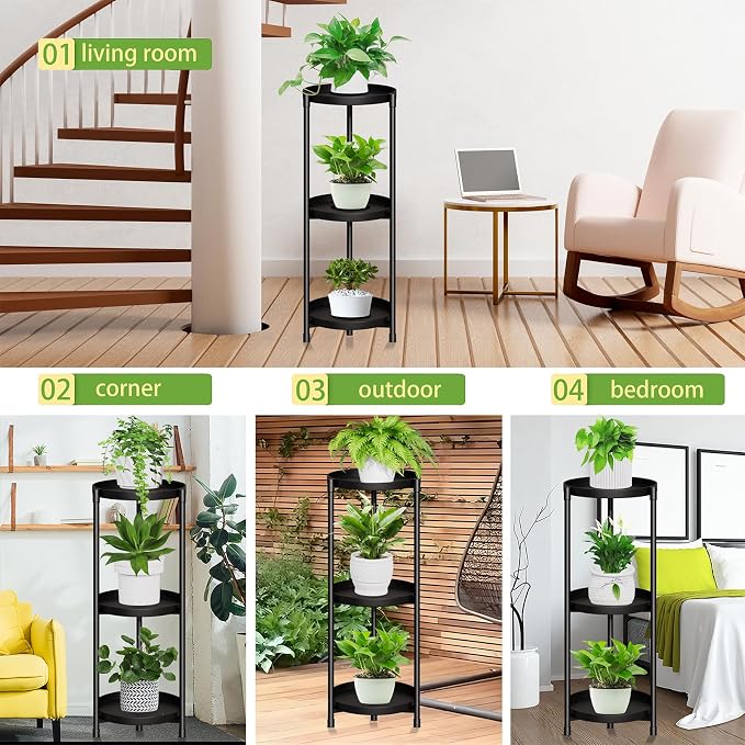 SYQ 3 Tier Plant Stand Indoor Outdoor - Image 2