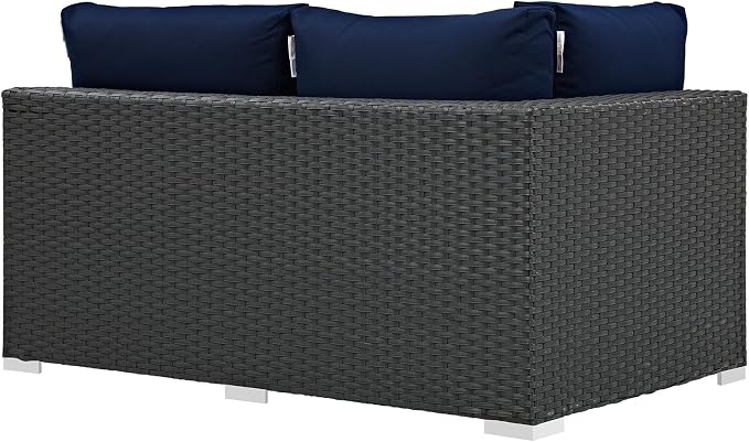 Modway EEI-1858-CHC-NAV Sojourn Wicker Rattan Outdoor Patio Coffee Table - Image 4