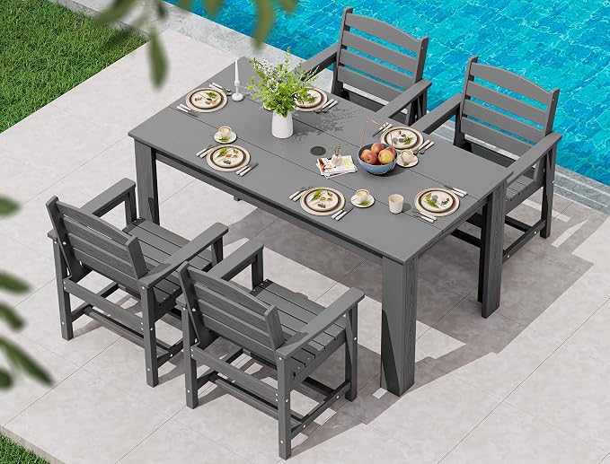 SERWALL Patio Dining Set for 4, Outdoor Dining Sets for 4 Person by SERWALL