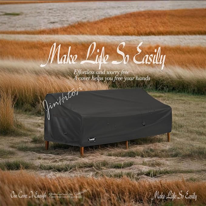 JinHrtoyi 3-Seater Outdoor Couch Cover, 79Wx38Dx35H inches Outdoor Furniture - Image 8