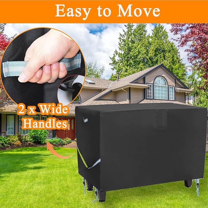 Outdoor Table Cover 55 Inch, Heavy Duty Waterproof Fabric BBQ Cart Cover - Image 6