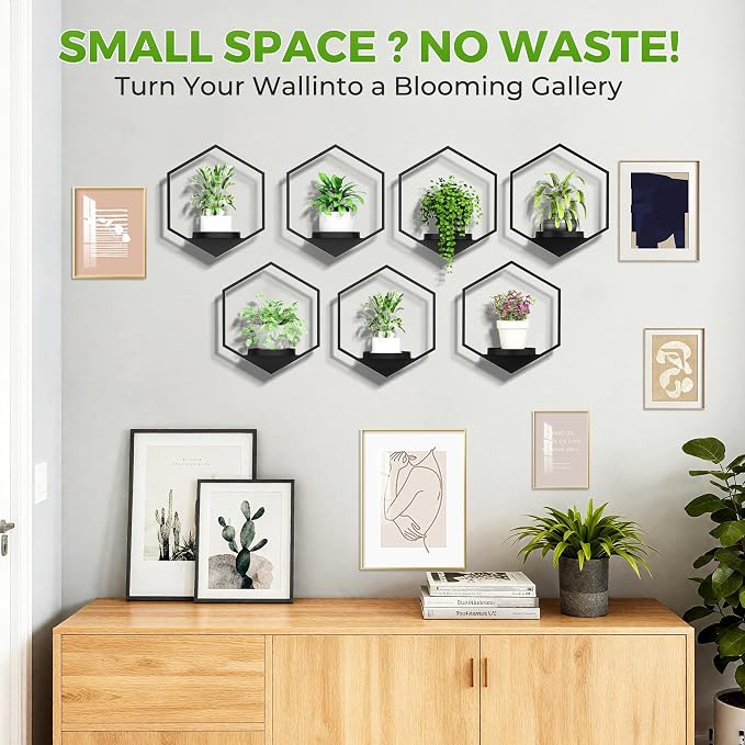 Wall Planters for Indoor Plants 7 Pack, Plant Frames Wall Decor Living Room - Image 6