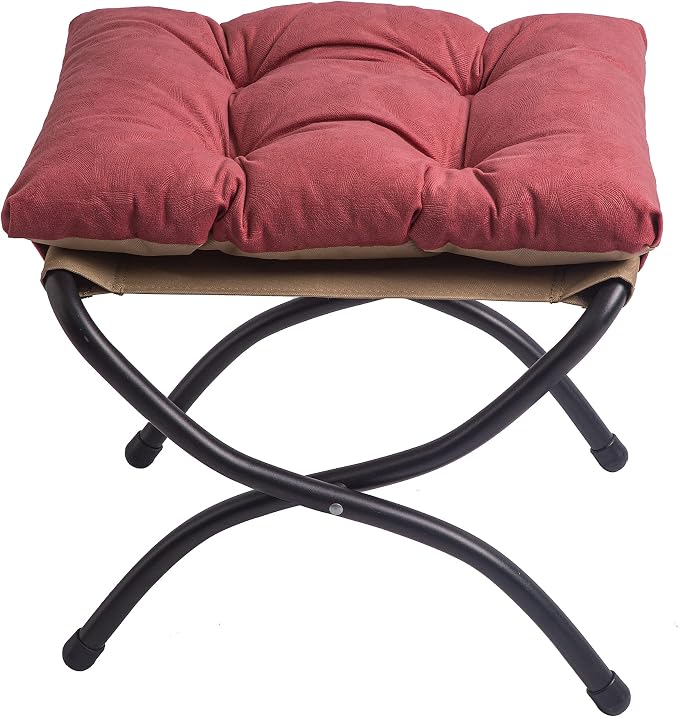 15" Foldable Foot Stool Ottoman by WELL-STRONG